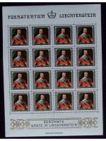 Liechtenstein, Kleinbogen, KB, Jahrgang 1982, postfrisch, ungefaltet