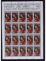 Liechtenstein, Kleinbogen, KB, Jahrgang 1982, postfrisch, ungefaltet