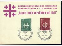 Bund, MiNr. 235-236, Karte, FDC, Sst. Deutscher Evangelischer Kirchentag, 8.8.56