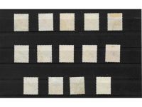 Berlin, gestempelt, MiNr. 1-4, 6-9, 11-16, Schwarzaufdruck