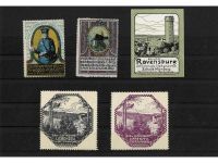 10 x Reklamemarken Werbemarken Vignetten vor 1945, 10 verschiedene