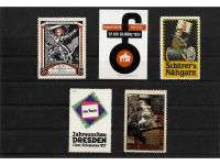 10 x Reklamemarken Werbemarken Vignetten vor 1945, 10 verschiedene
