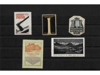 10 x Reklamemarken Werbemarken Vignetten vor 1945, 10 verschiedene