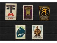 10 x Reklamemarken Werbemarken Vignetten vor 1945, 10 verschiedene