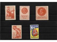 10 x Reklamemarken Werbemarken Vignetten vor 1945, 10 verschiedene