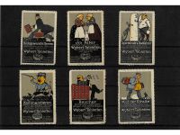 10 x Reklamemarken Werbemarken Vignetten vor 1945, 10 verschiedene