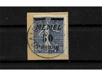 Memelgebiet, MiNr. 61 a gestempelt, auf Briefausschnitt, geprüft
