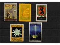 10 x Reklamemarken Werbemarken Vignetten vor 1945, 10 verschiedene