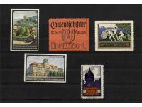 10 x Reklamemarken Werbemarken Vignetten vor 1945, 10 verschiedene