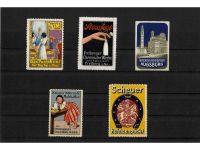 10 x Reklamemarken Werbemarken Vignetten vor 1945, 10 verschiedene