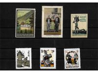 10 x Reklamemarken Werbemarken Vignetten vor 1945, 10 verschiedene