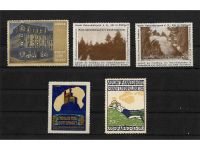 10 x Reklamemarken Werbemarken Vignetten vor 1945, 10 verschiedene