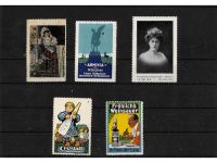 10 x Reklamemarken Werbemarken Vignetten vor 1945, 10 verschiedene