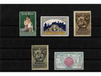 10 x Reklamemarken Werbemarken Vignetten vor 1945, 10 verschiedene