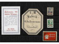 10 x Reklamemarken Werbemarken Vignetten vor 1945, 10 verschiedene