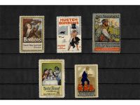 10 x Reklamemarken Werbemarken Vignetten vor 1945, 10 verschiedene