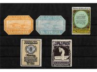 10 x Reklamemarken Werbemarken Vignetten vor 1945, 10 verschiedene