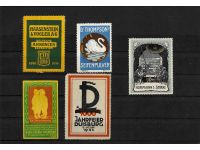 10 x Reklamemarken Werbemarken Vignetten vor 1945, 10 verschiedene