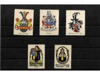 10 x Reklamemarken Werbemarken Vignetten vor 1945, 10 verschiedene