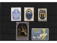 10 x Reklamemarken Werbemarken Vignetten vor 1945, 10 verschiedene