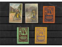 10 x Reklamemarken Werbemarken Vignetten vor 1945, 10 verschiedene