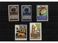 10 x Reklamemarken Werbemarken Vignetten vor 1945, 10 verschiedene