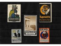 10 x Reklamemarken Werbemarken Vignetten vor 1945, 10 verschiedene