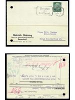 Deutsches Reich, 5 Belege, Bedarf, Sammlerbelege, Hindenburg Frankatur, Lot 44