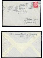Deutsches Reich, 5 Belege, Bedarf, Sammlerbelege, Hindenburg Frankatur, Lot 22