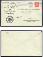 Deutsches Reich, 5 Belege, Bedarf, Sammlerbelege, Hindenburg Frankatur, Lot 34