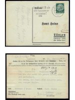 Deutsches Reich, 5 Belege, Bedarf, Sammlerbelege, Hindenburg Frankatur, Lot 51