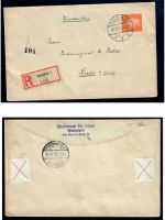 Deutsches Reich, 5 Belege, Bedarf, Sammlerbelege, Hindenburg Frankatur, Lot 8