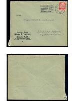 Deutsches Reich, 5 Belege, Bedarf, Sammlerbelege, Hindenburg Frankatur, Lot 7