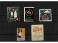 10 x Reklamemarken Werbemarken Vignetten vor 1945, 10 verschiedene