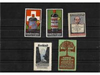 10 x Reklamemarken Werbemarken Vignetten vor 1945, 10 verschiedene