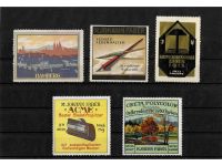10 x Reklamemarken Werbemarken Vignetten vor 1945, 10 verschiedene