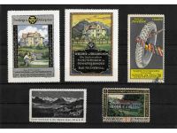 10 x Reklamemarken Werbemarken Vignetten vor 1945, 10 verschiedene