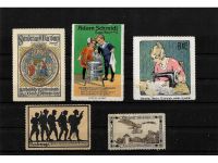 10 x Reklamemarken Werbemarken Vignetten vor 1945, 10 verschiedene