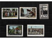 10 x Reklamemarken Werbemarken Vignetten vor 1945, 10 verschiedene