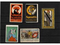 10 x Reklamemarken Werbemarken Vignetten vor 1945, 10 verschiedene