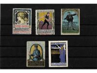 10 x Reklamemarken Werbemarken Vignetten vor 1945, 10 verschiedene