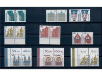 Bund, Sehenswürdigkeiten, waagerechte Paare, Jahre 1990-1999 kompl., postfrisch