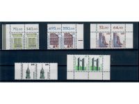 Bund, Sehenswürdigkeiten, waagerechte Paare, Jahre 1990-1999 kompl., postfrisch