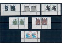 Bund, Sehenswürdigkeiten, waagerechte Paare, Jahre 1990-1999 kompl., postfrisch