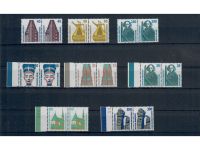 Bund, Sehenswürdigkeiten, waagerechte Paare, Lot, 21 Werte, postfrisch