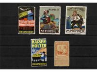 10 x Reklamemarken Werbemarken Vignetten vor 1945, 10 verschiedene