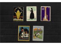 10 x Reklamemarken Werbemarken Vignetten vor 1945, 10 verschiedene