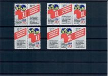 DDR, Zusammendrucke, postfrisch, aus Mi.Nr. 3049, W Zd 688-691, S Zd 322-325