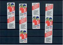 DDR, Zusammendrucke, postfrisch, aus Mi.Nr. 3049, W Zd 688-691, S Zd 322-325