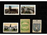 10 x Reklamemarken Werbemarken Vignetten vor 1945, 10 verschiedene